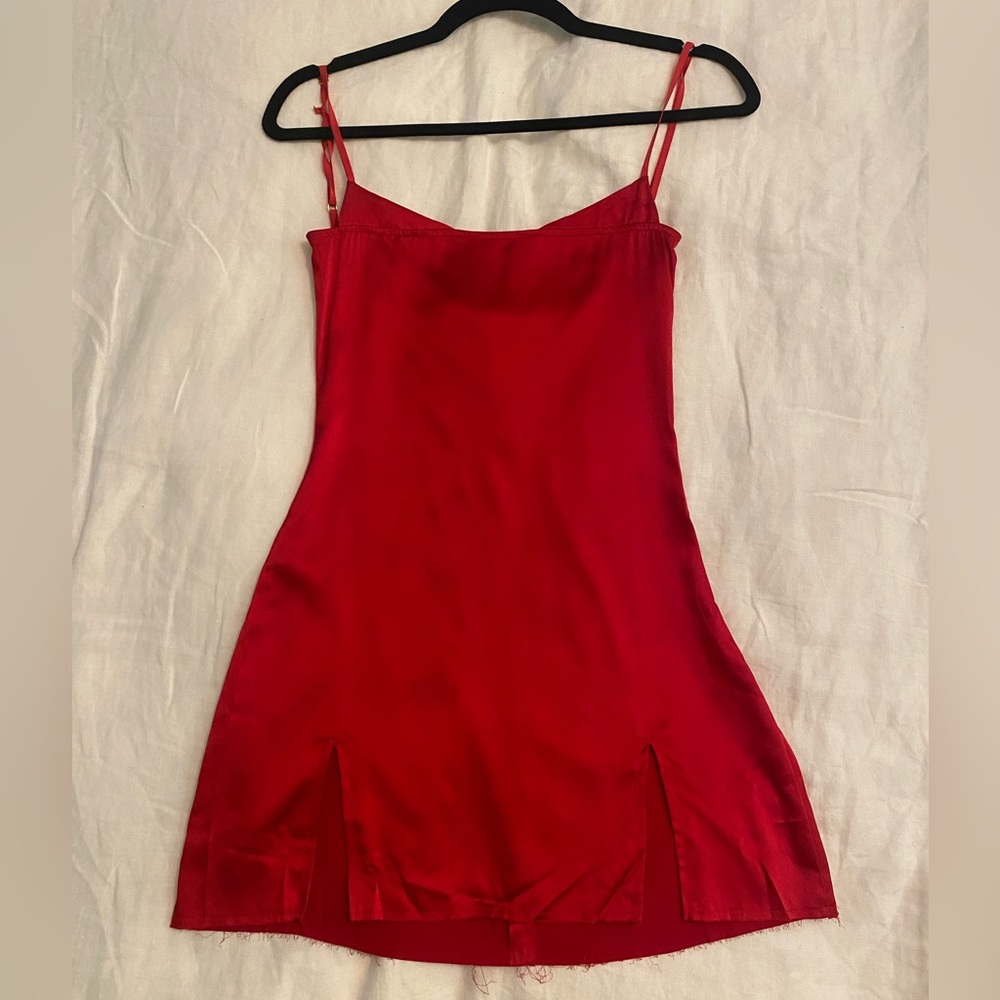 ARE YOU AM I Red Mini Dress - Picture 4 of 6
